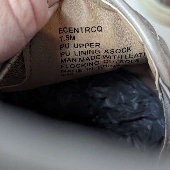 Steve Madden Ecentrcq Gray Taupe Quilted Slip-on Loafer Sneakers Size 7.5 - Picture 8 of 8